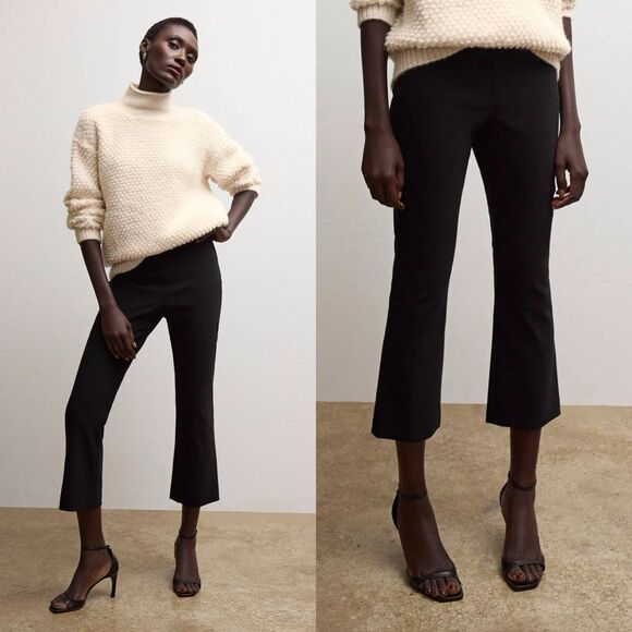 MM Lafleur Pants - M.M.Lafleur Black Eco Power Stretch Kick Flare Foster Pant Sz 8 Office Corporate